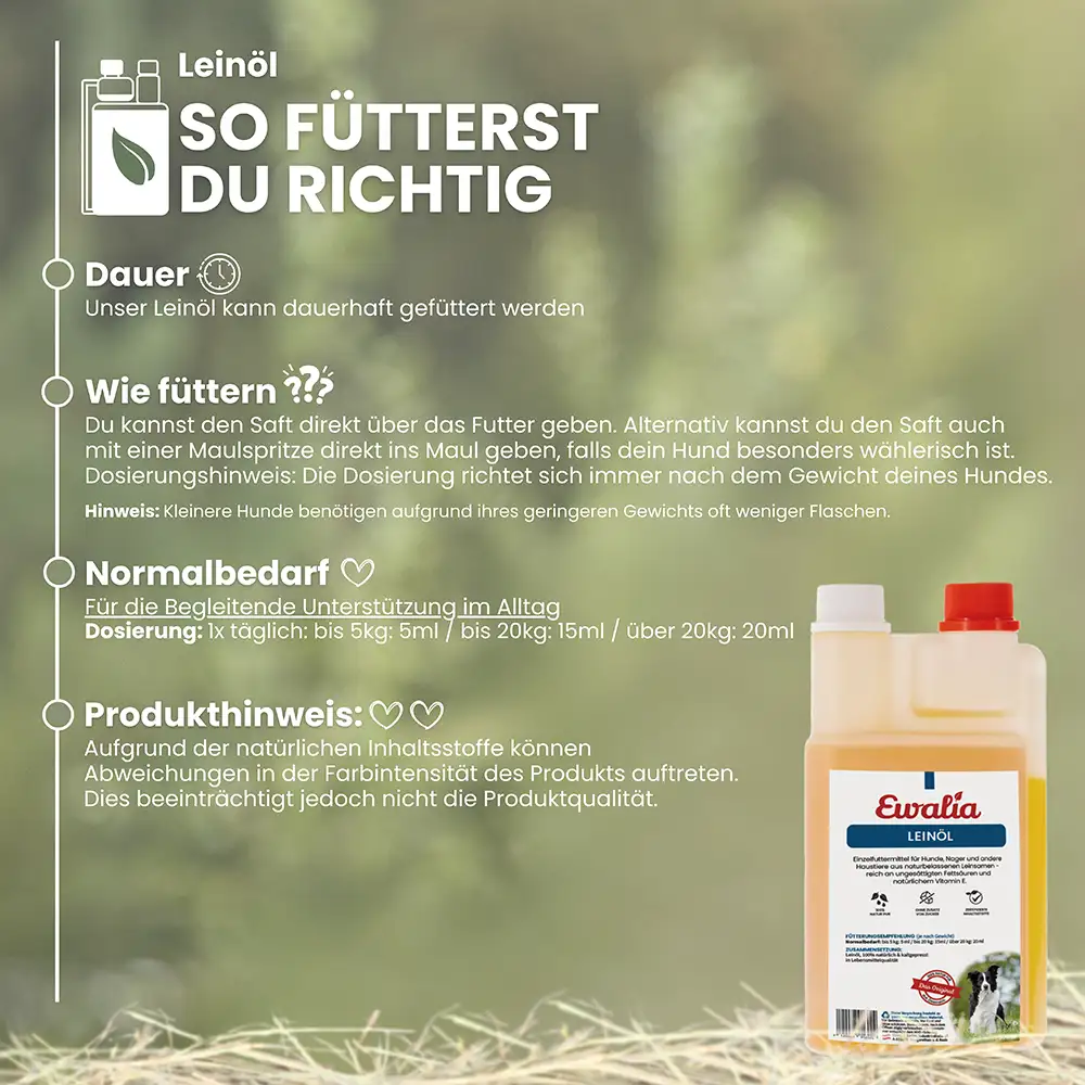 EWALIA «Leinöl für Hunde» 500ml – Bild 5