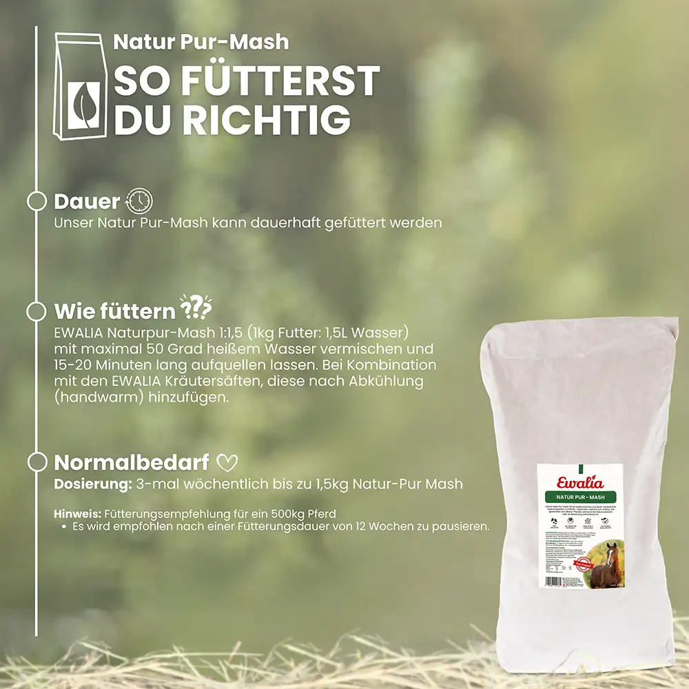 EWALIA «Natur Pur - Mash für Pferde» 10kg – Bild 4